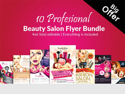 10 Beauty Salon Flyer Bundle 10 beauty salon flyer bundle agency blue business business corporate agency flyer business flyer clean company