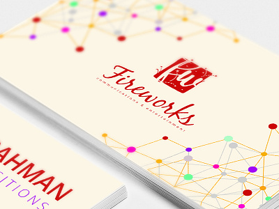 Fireworks Bangladesh branding business card hand drown logo logo design