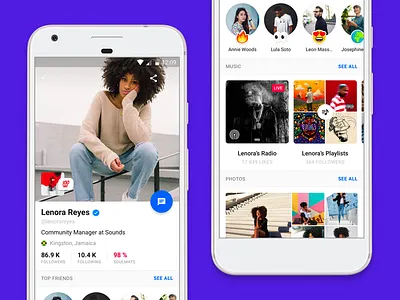📱 Android Profile android design music profile ui ux
