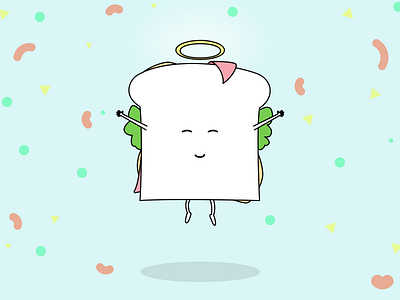 Saintwich character food funny happy sandwich