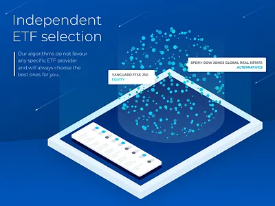Fintech platform highlighted banking etf fintech isometric stockexchange univers