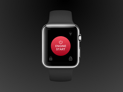 100 Day Challenge Day 46 - Engine Starter 46 apple watch clean daily daily100 day046 design engine starter minimal simple uichallange wearable