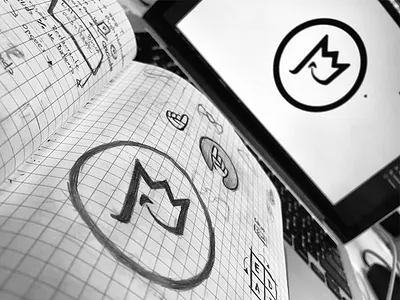 Drawing logo brand drawing food king logo smile