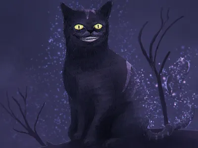 Chesire Cat alice alice in wonderland apple pencil cat character design chesire cat digital painting drawing illustration procreate sketch