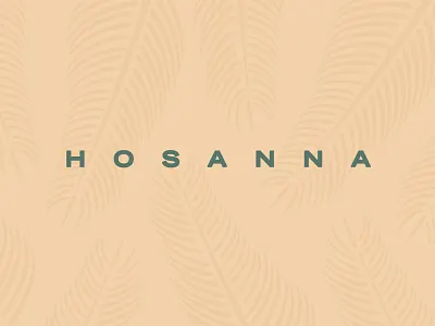 Hosanna branches christian easter green hosanna illustration palm tan type