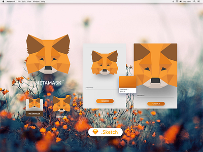 Metamask Fox Logo facet facets fox fractal metamask metamask logo