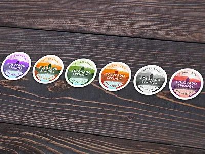 Logo Design and Stickers for Storm Drain Art Project city cityscape colorado design illustration landscape logo nature sticker