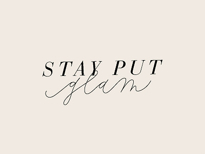 Stay Put Glam Logo beauty branding custom design graphic design identity lettering makeup