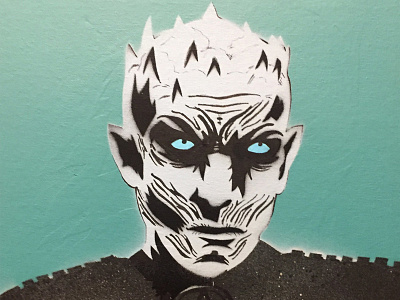 Night King game of thrones got graffiti night king spray paint