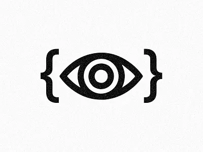 Code Reality augmented reality brackets branding code reality eye logo mark