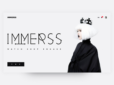 Landing Page black white clean design fashion landing page minimalist monochrome ui ux web web design