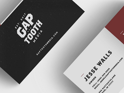 Gaptooth Media business card logo mockup