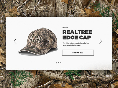 Realtree Shop Concept camo ecommerce hunting outdoors rotator slider store website woods