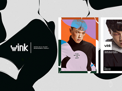 Wink Modeling & Talent Management Agency analog art direction branding collateral colorful creative direction digital experimental fashion graphic design print social media