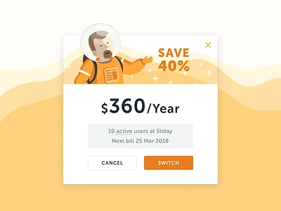 Karmabot Yearly Plan Popup crew illustration mars nice onboarding space spaceship welcome