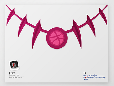 Hello Dribbble! az ya black dribbble envelope gulieff hello panther pink