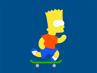 Bart Skating animation bart shape simpson