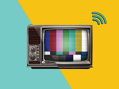 TV - Bits bits graphic illustration sketch tv vivid