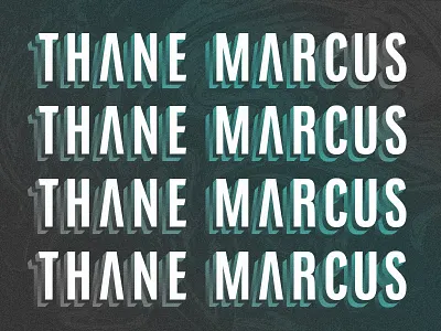 Thane Marcus 03 custom lettering lettering logotype nameplate personal brand wordmark