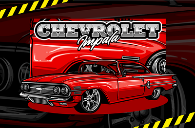 Car drawing chevrolet impala classic