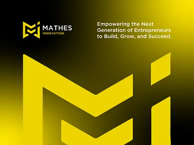 Mathes Innovation abstract animation brand identity brand logo branding bussines creation logo graphic design innovation logo logo m m m logo minimalist motion graphics ui yellow