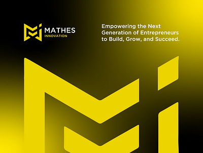 Mathes Innovation abstract animation brand identity brand logo branding bussines creation logo graphic design innovation logo logo m m m logo minimalist motion graphics ui yellow