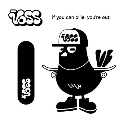 very okay skaters squad (voss) branding brandmark illustration lettering logo logotype skateboard wordmark