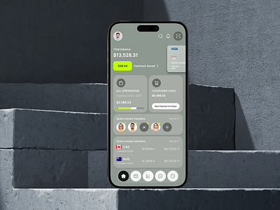 Mobile Banking App UI analytics app design app ui b2b bank banking credit card emoney finance fintech ios mobile money online wallet payment savings transaction uiux design visa card