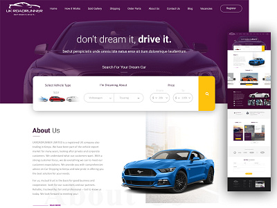 Car Dealership design home page