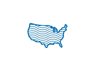 Merica america country icon logo mark