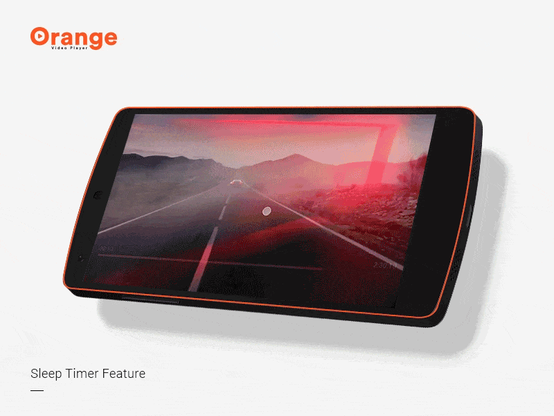 Orange Video Player - Sleep Timer control ferrari mjbheda offline orange player sleep timer toggle ui ux video