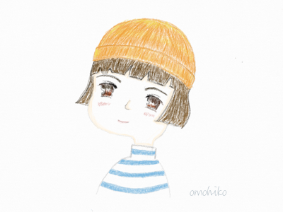 omohiko colored pencil drawing avatar cute illustration sketch