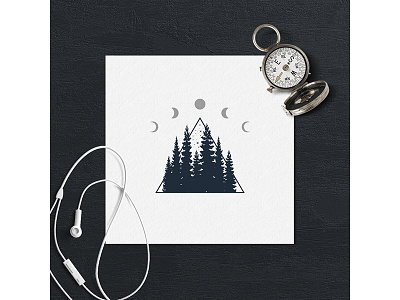 Forest adventure badge camping design double explore exposure grunge logo typography vintage wanderlust