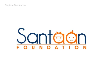 Santaan Foundation 2d logo custom logo detailed logo multi color typography