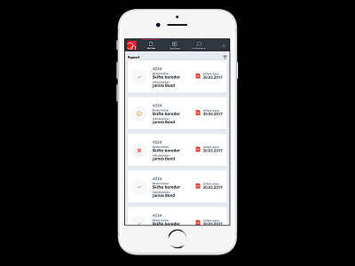 Mobile management app admin dashboard documents management