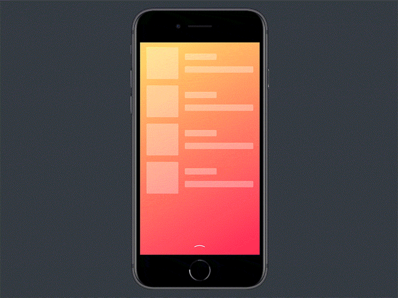 Bouncy Menu Animation gif interaction ios iphone menu mobile mockup prototype ui