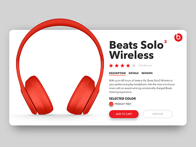 Beats product Card adobe xd concept furniture modern product card ui design ux design web design