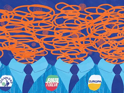 La Stampa conceptual editorial editorial illustration illustration italian politicians la stampa magazine pattern politic politician sofia sita