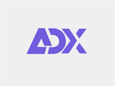ADX ad brand exchange logo right arrow typographic