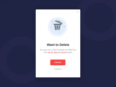 #Daily UI 016 - Pop-Up Overlay delete overlay popup trash ui uiux ux web