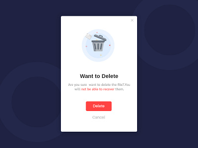 #Daily UI 016 - Pop-Up Overlay delete overlay popup trash ui uiux ux web