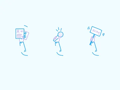 Hello Outreach Featured Icons arms hands hiring holding icon icon set influencer job posting lead generation profile real project