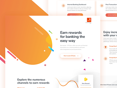 GTCoins bank design gtbank gtcoins nigeria orange ui