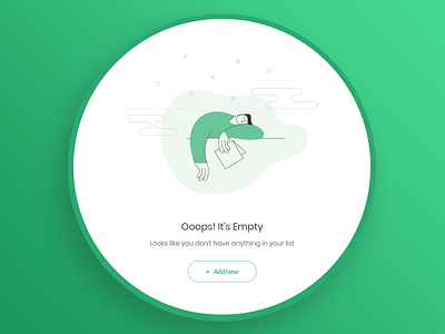 Empty List empty list empty screen illustration new screen ui