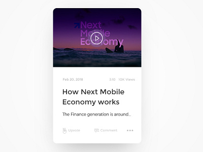 Card Layout card layout clean minimal mobile ui ux video preview web