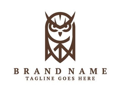 Line Owl animal bird birds education owl owl design owl logo owls security smart wisdom wise