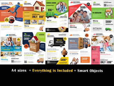 10 Moving House Service Bundle 10 moving house service bundle agency blue business business corporate agency flyer business flyer clean company