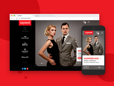 Raymond Group Website Revamp - UX/UI bootstrap branding clean design garments minimal website modern website responsive textile ui ux website design website redesign