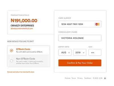 Payment Gateway WIP gtbank mastercard minimalistic payment ui ux