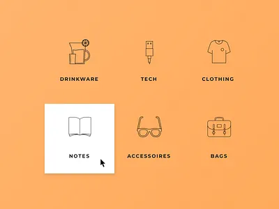 Foundershop's categories categories menu webshop